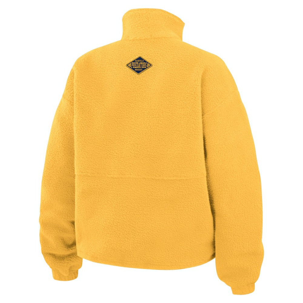 Nashville Predators - WEAR by Erin Andrews Women's Polar Fleece Half-Zip Jacket Gold