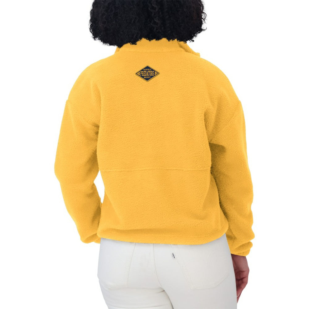Nashville Predators - WEAR by Erin Andrews Women's Polar Fleece Half-Zip Jacket Gold
