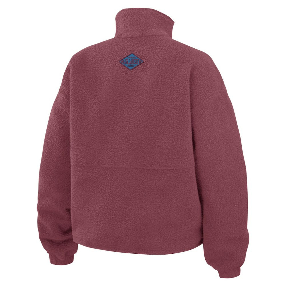 Colorado Avalanche - WEAR by Erin Andrews Women's Polar Fleece Half-Zip Jacket Burgundy