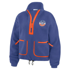 New York Islanders - WEAR by Erin Andrews Women's Polar Fleece Half-Zip Jacket Royal