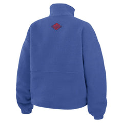 New York Rangers WEAR by Erin Andrews Women's Polar Fleece Half-Zip Jacket Blue
