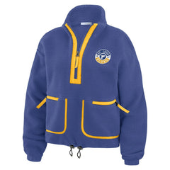 St. Louis Blues - WEAR by Erin Andrews Women's Polar Fleece Half-Zip Jacket Blue