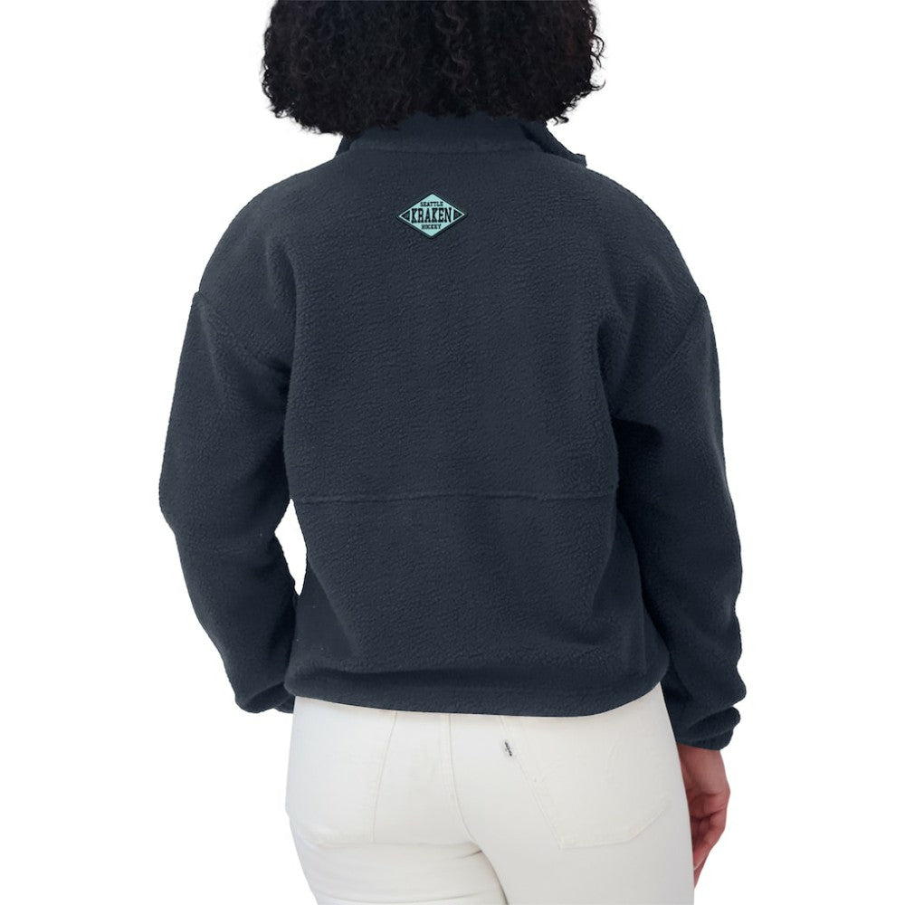 Seattle Kraken WEAR by Erin Andrews Women's Polar Fleece Half-Zip Jacket Deep Sea Blue
