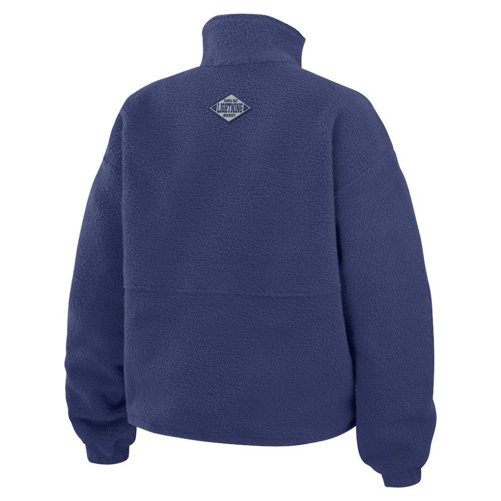 Tampa Bay Lightning - WEAR by Erin Andrews Women's Polar Fleece Half-Zip Jacket Blue