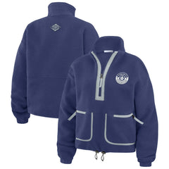 Toronto Maple Leafs - WEAR by Erin Andrews Women's Polar Fleece Half-Zip Jacket Blue