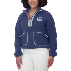 Toronto Maple Leafs - WEAR by Erin Andrews Women's Polar Fleece Half-Zip Jacket Blue