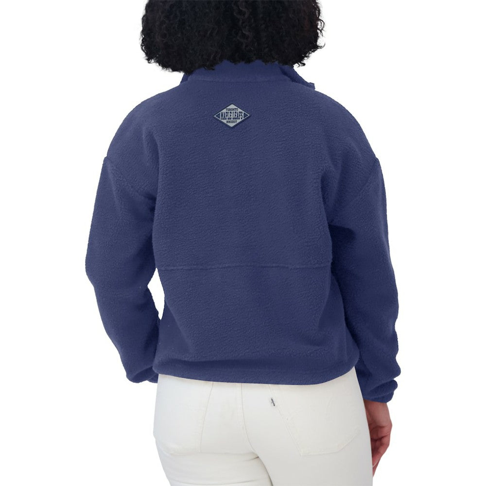 Toronto Maple Leafs - WEAR by Erin Andrews Women's Polar Fleece Half-Zip Jacket Blue