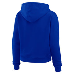 New York Rangers WEAR by Erin Andrews Women's Waffle-Knit Pullover Hoodie Blue
