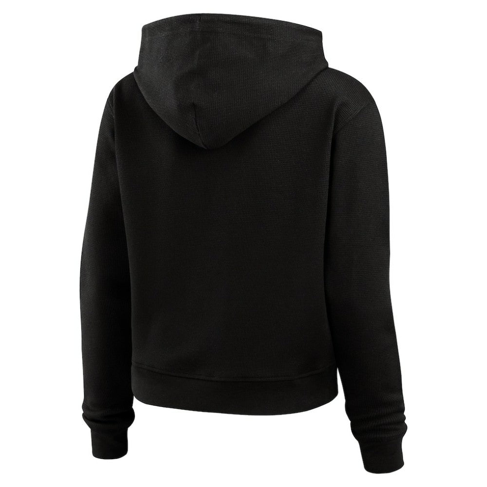 Pittsburgh Penguins WEAR by Erin Andrews Women's Waffle-Knit Pullover Hoodie Black