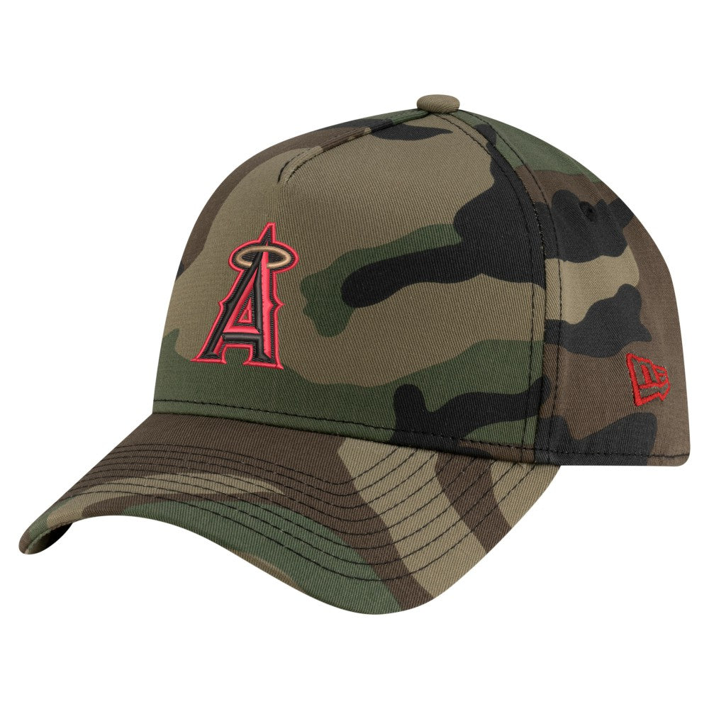 Los Angeles Angels New Era Woodland Team Pop 9FORTY A-Frame Adjustable Hat On Sale