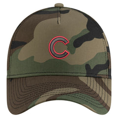 Chicago Cubs New Era Woodland Team Pop 9FORTY A-Frame Adjustable Hat discount