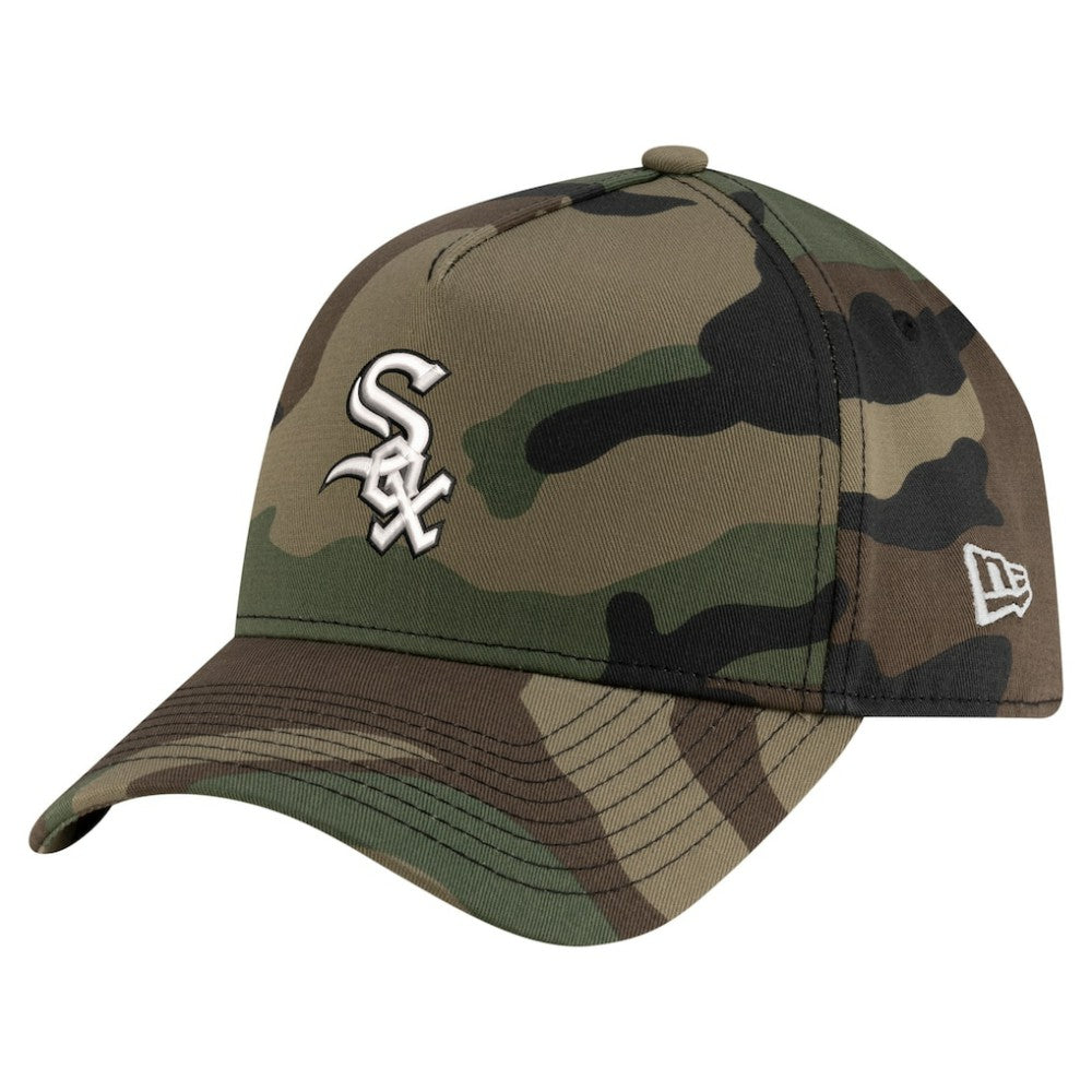 Chicago White Sox New Era Woodland Team Pop 9FORTY A-Frame Adjustable Hat discount