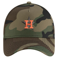 Houston Astros New Era Woodland Team Pop 9FORTY A-Frame Adjustable Hat Clearance