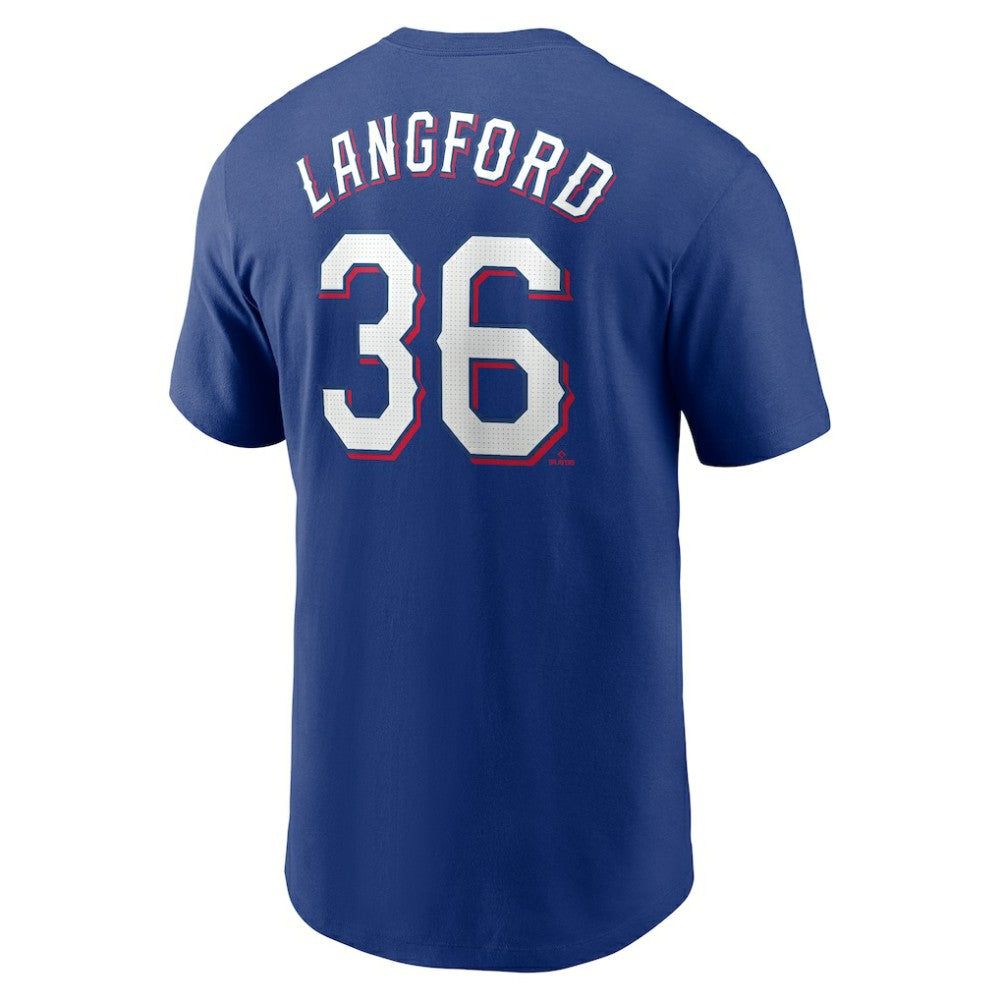 Wyatt Langford Texas Rangers Nike Fuse Name & Number T-Shirt Clearance