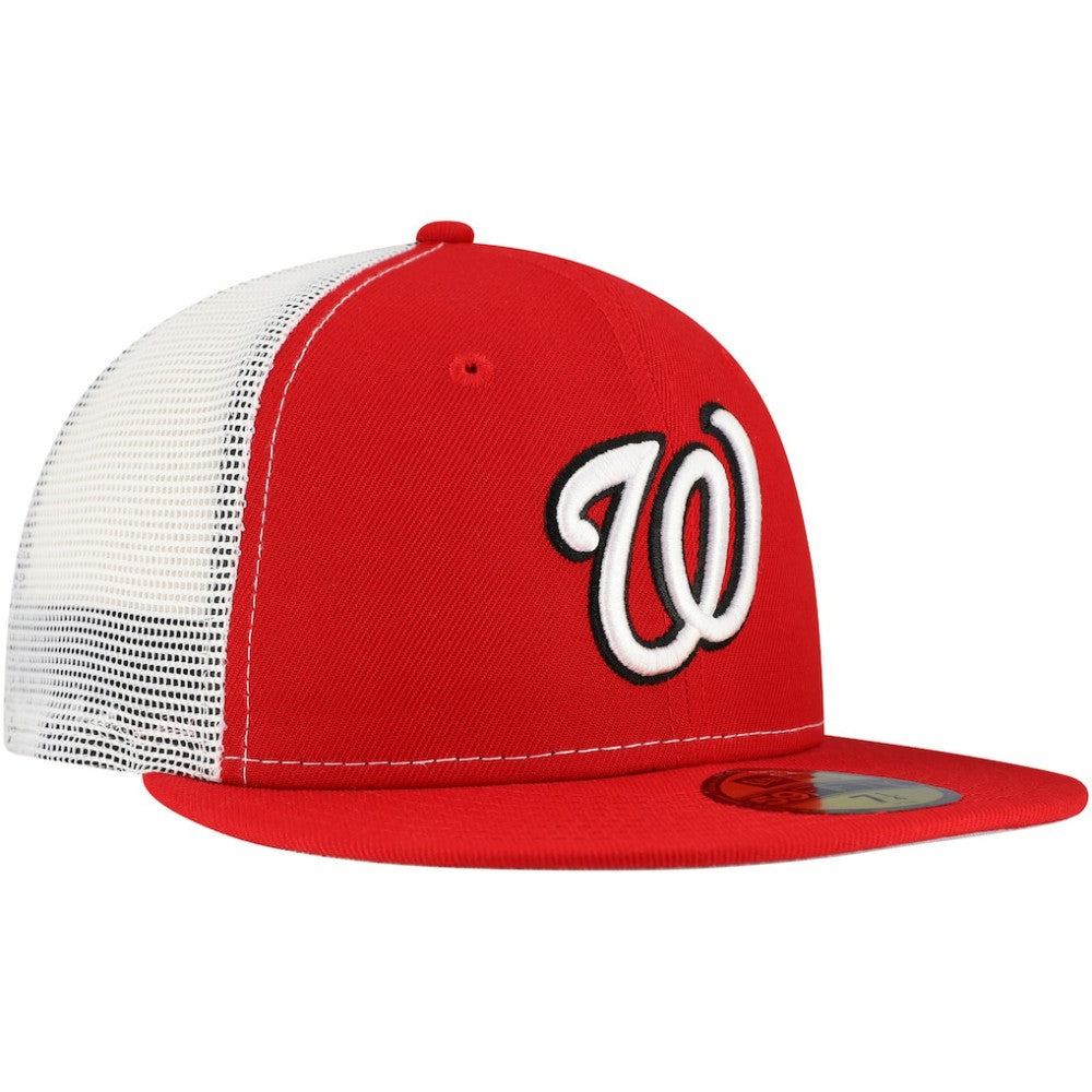 Washington Nationals New Era Team Color 59FIFTY Trucker Fitted Hat Sale