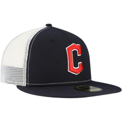 Cleveland Guardians New Era Team Color 59FIFTY Trucker Fitted Hat for sale