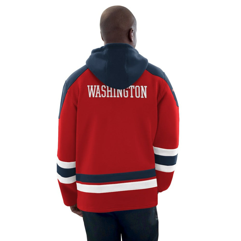 Washington Capitals Starter Hockey Pullover Hoodie Red/Navy