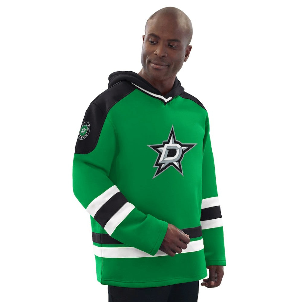 Dallas Stars - Starter Hockey Pullover Hoodie Kelly Green/Black