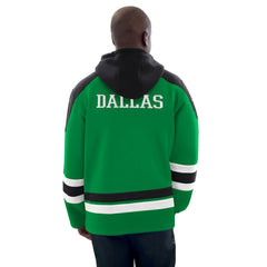 Dallas Stars - Starter Hockey Pullover Hoodie Kelly Green/Black