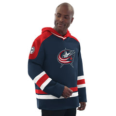 Columbus Blue Jackets - Starter Hockey Pullover Hoodie Navy/Red