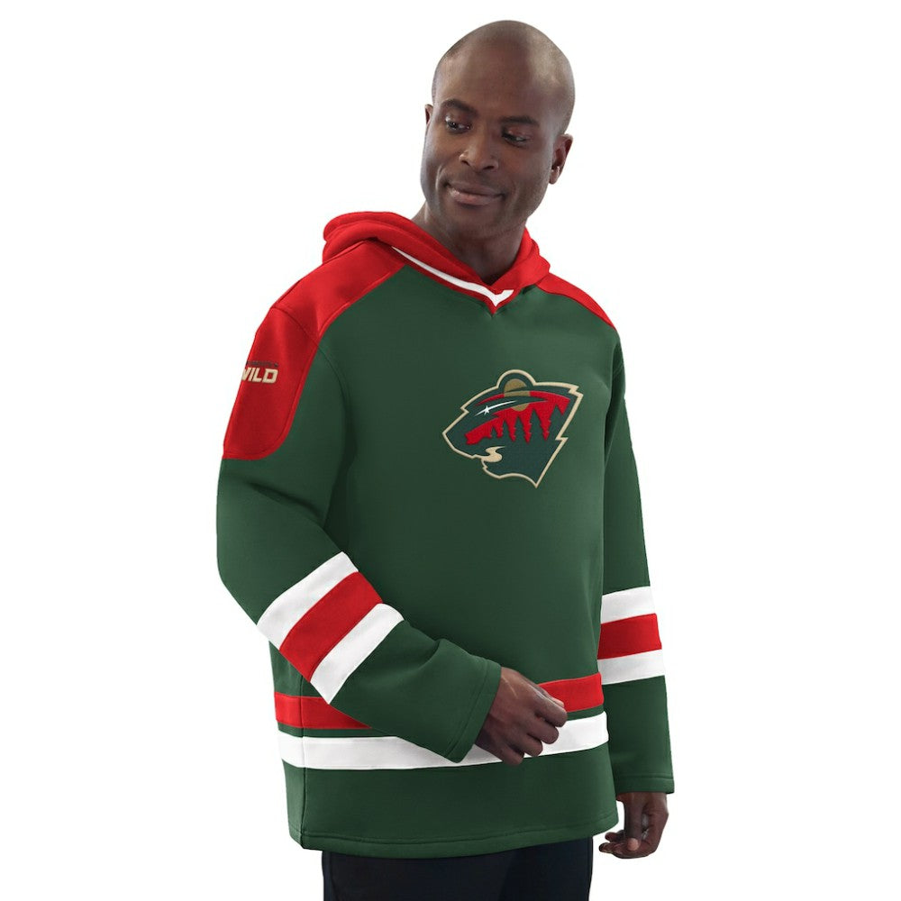 Minnesota Wild - Starter Hockey Pullover Hoodie Green/Red