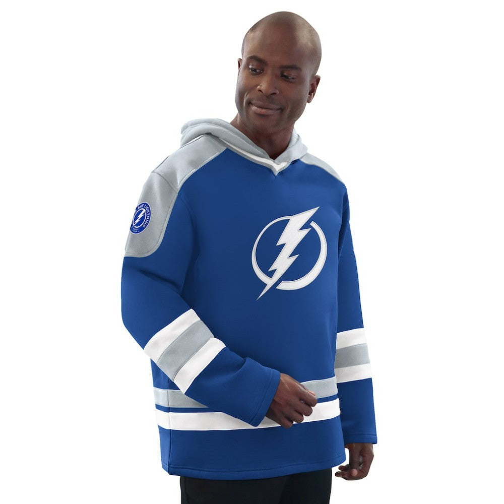 Tampa Bay Lightning - Starter Hockey Pullover Hoodie Blue/Gray