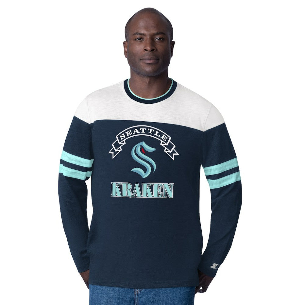Seattle Kraken Starter Blitz Durene Long Sleeve T-Shirt Deep Sea Blue