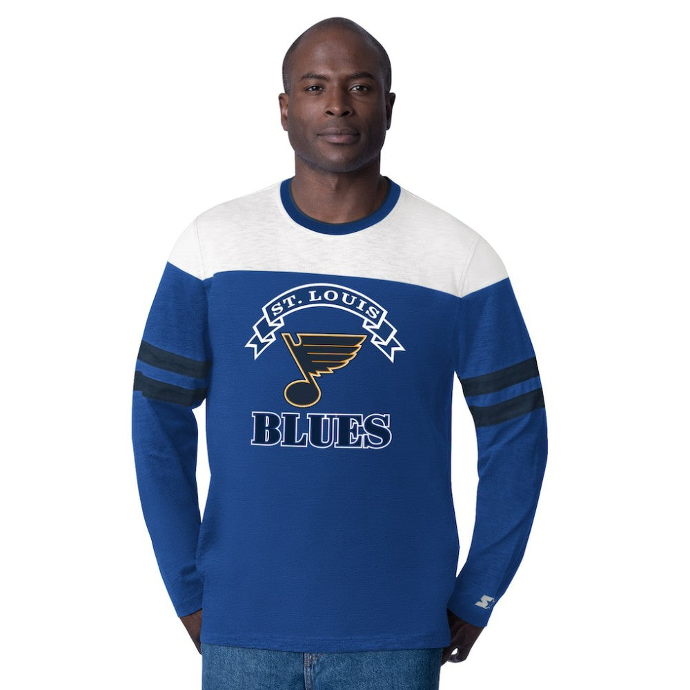 St. Louis Blues - Starter Blitz Durene Long Sleeve T-Shirt Blue