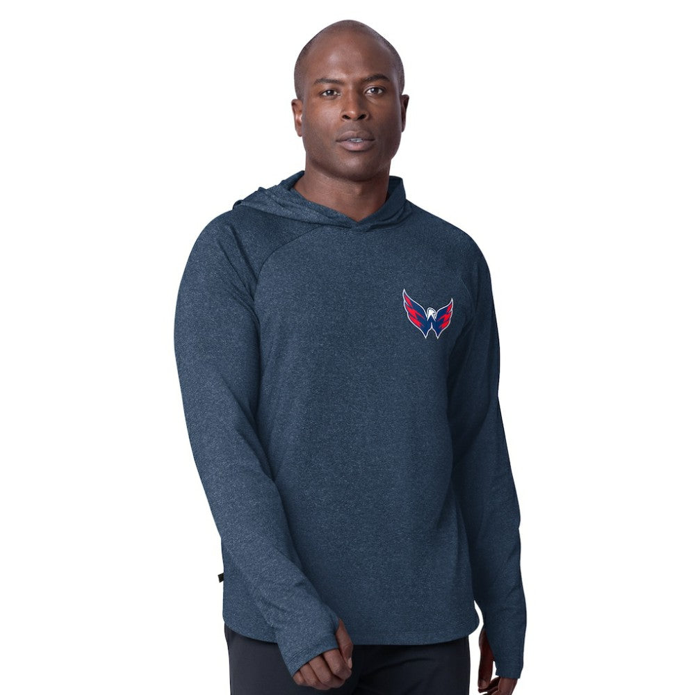 Washington Capitals MSX by Michael Strahan Fast Track Raglan Long Sleeve Hoodie T-Shirt Navy