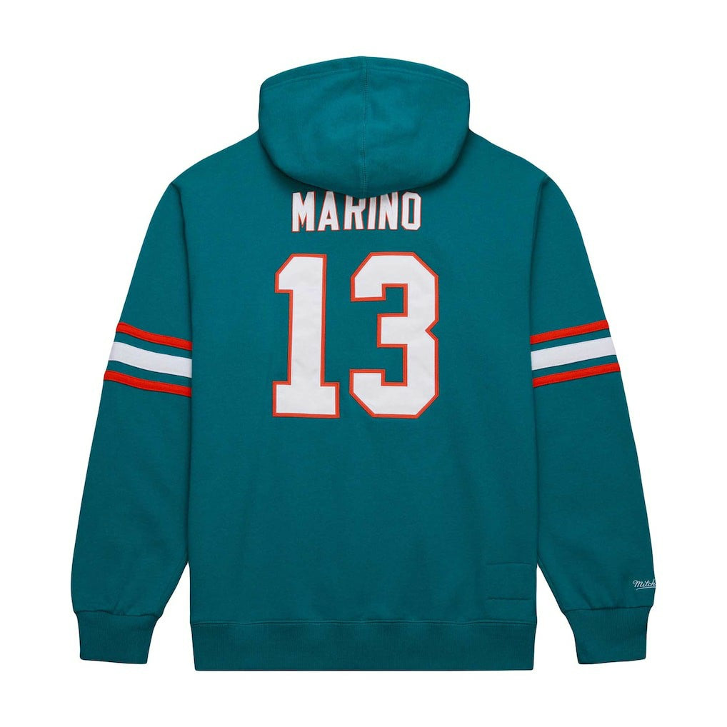 Dan Marino Miami Dolphins Retired Player Name & Number Pullover Hoodie Aqua - Mitchell & Ness