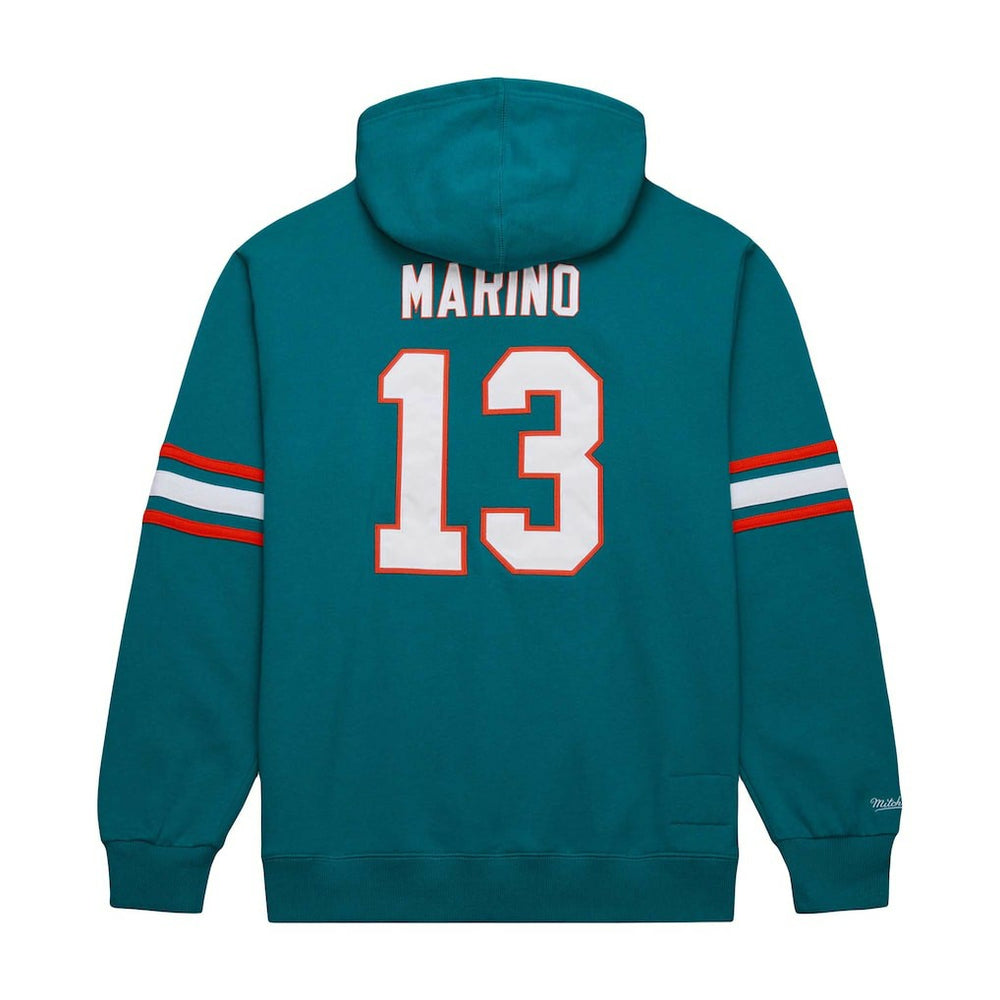 Dan Marino Miami Dolphins Retired Player Name & Number Pullover Hoodie Aqua - Mitchell & Ness