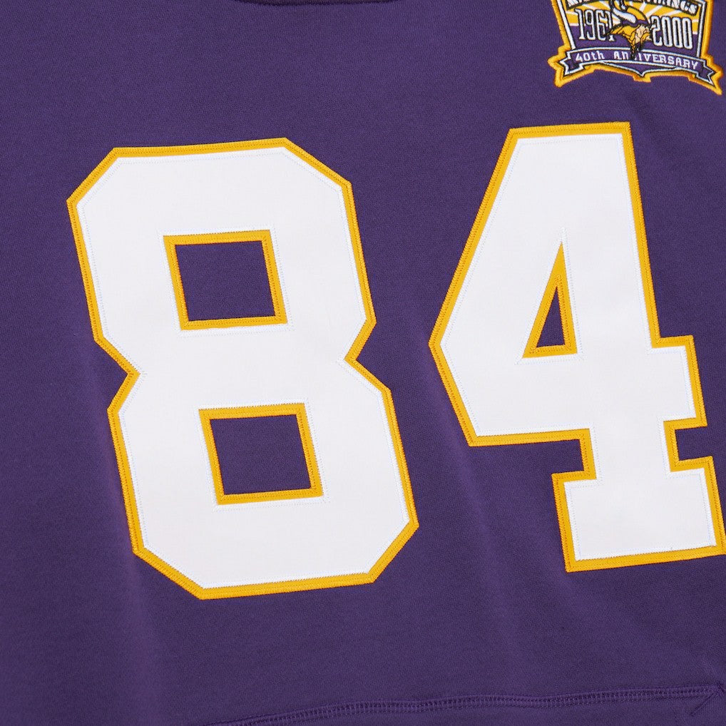 Randy Moss Minnesota Vikings Retired Player Name & Number Pullover Hoodie Purple - Mitchell & Ness
