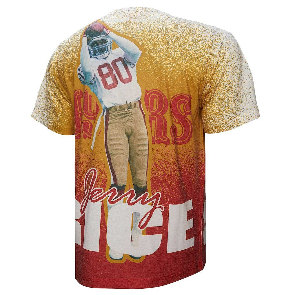 Jerry Rice San Francisco 49ers Burst Retired Player T-Shirt Gray - Mitchell & Ness