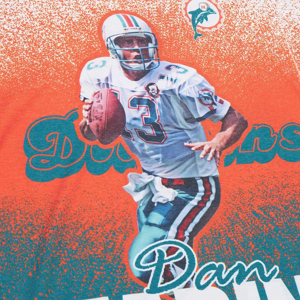 Dan Marino Miami Dolphins Burst Retired Player T-Shirt White - Mitchell & Ness