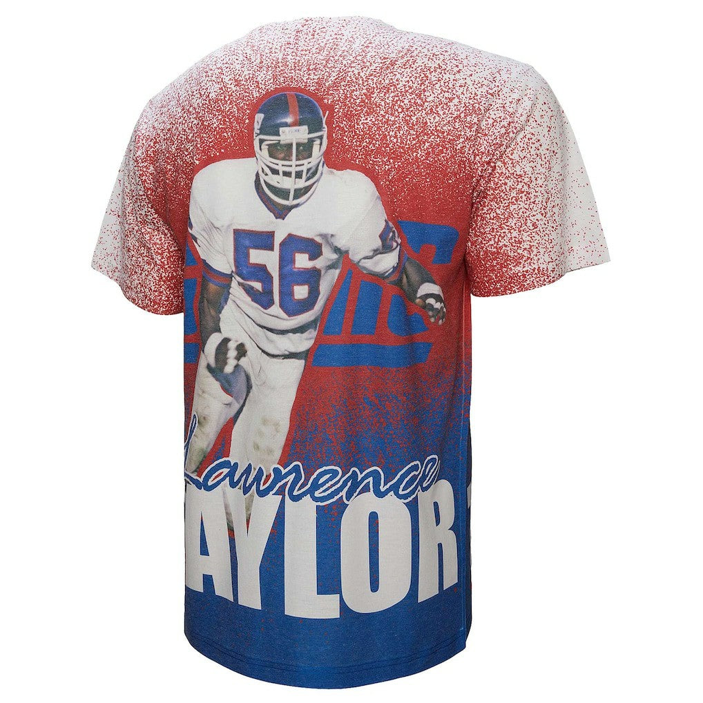 Lawrence Taylor New York Giants Burst Retired Player T-Shirt Gray - Mitchell & Ness