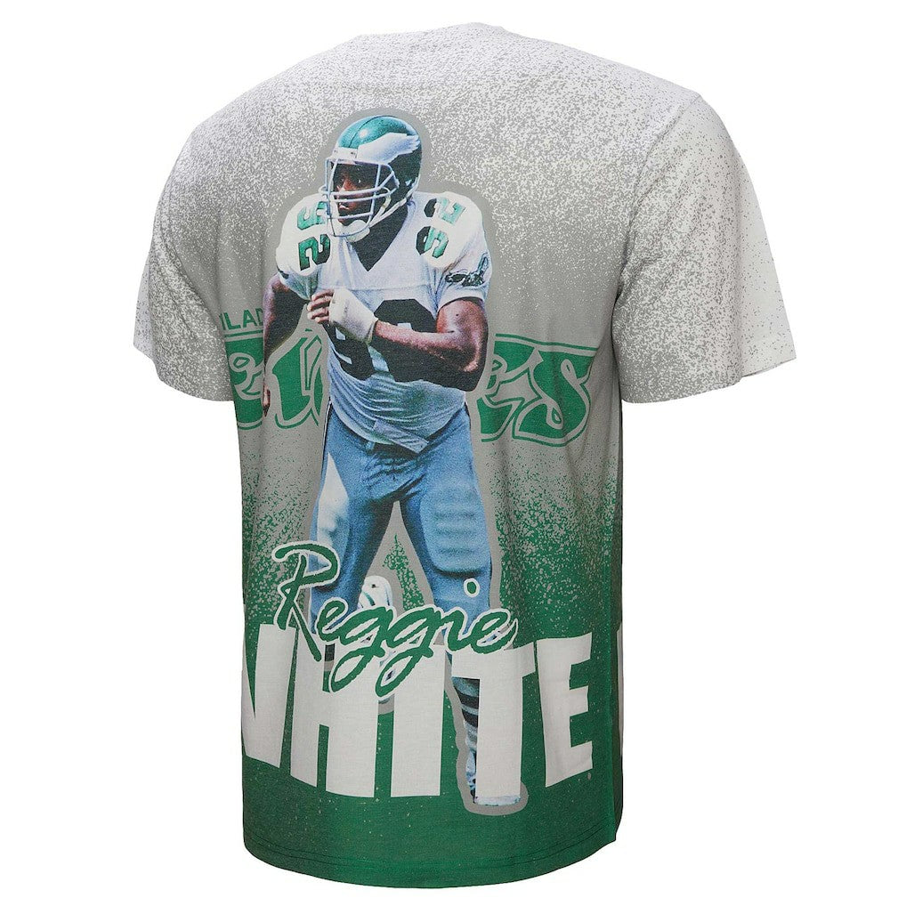 Reggie White Philadelphia Eagles Burst Retired Player T-Shirt Gray - Mitchell & Ness