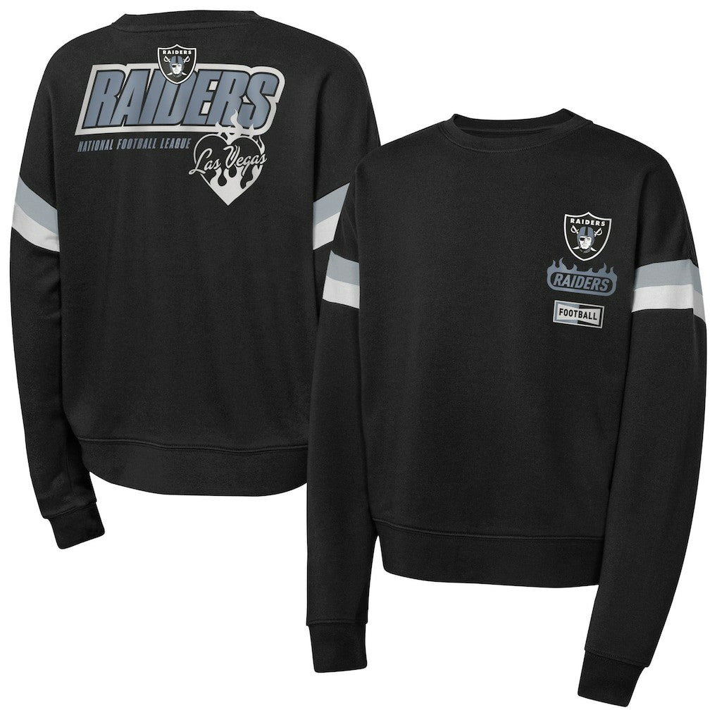 Las Vegas Raiders Girls Eternal Love Pullover Sweatshirt Black - NFL