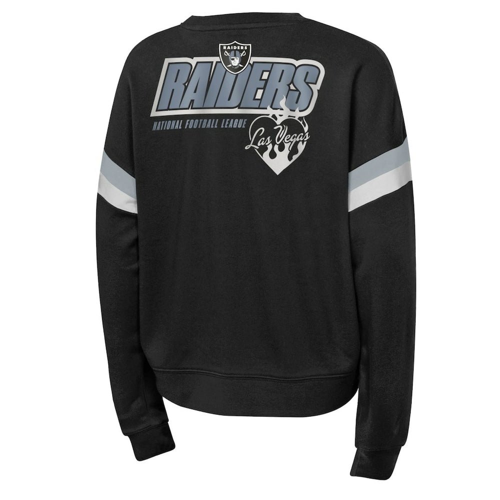 Las Vegas Raiders Girls Eternal Love Pullover Sweatshirt Black - NFL