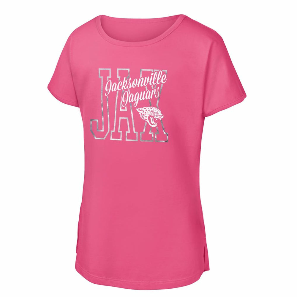 Jacksonville Jaguars Girls Youth Signal Caller Dolman T-Shirt Pink - NFL