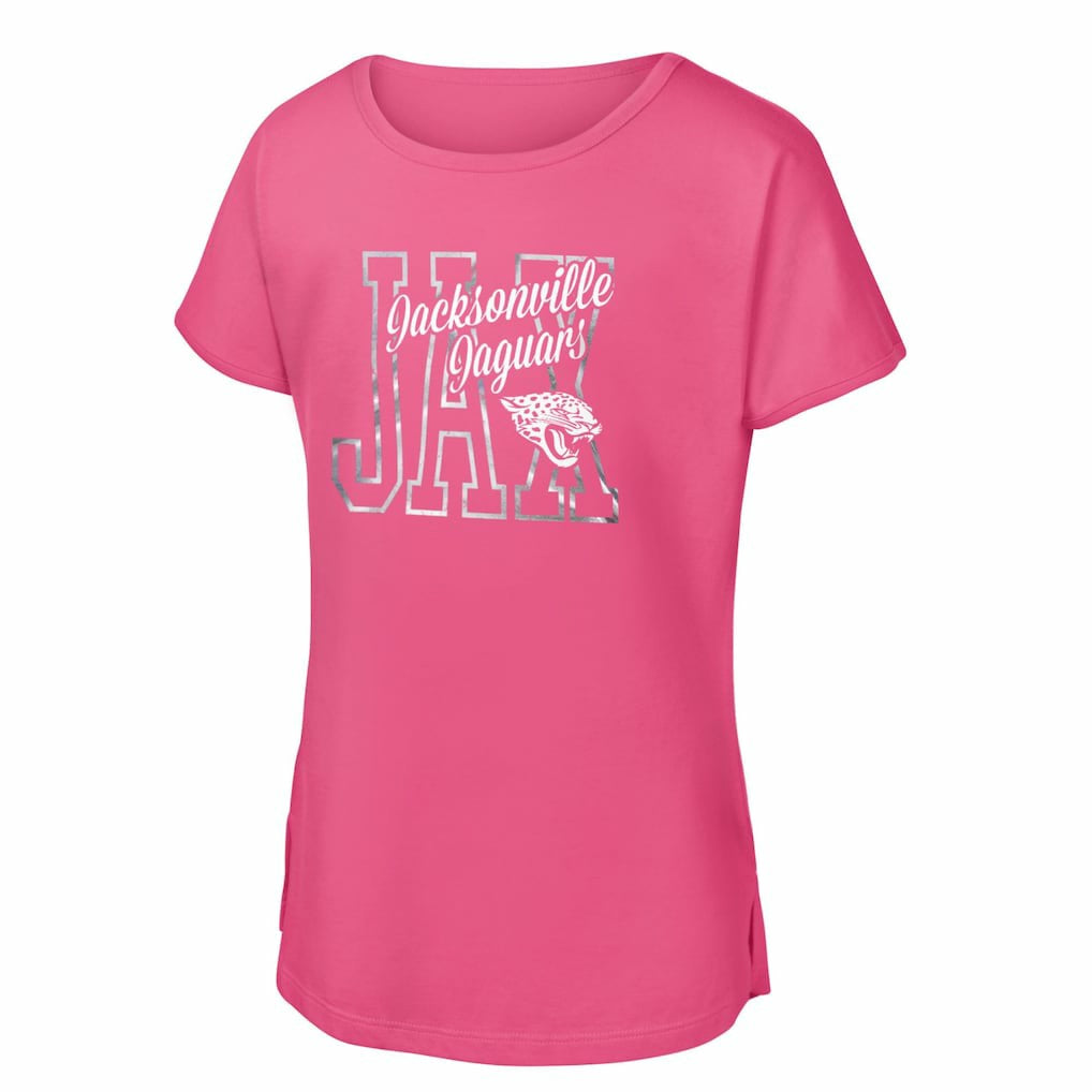 Jacksonville Jaguars Girls Youth Signal Caller Dolman T-Shirt Pink - NFL