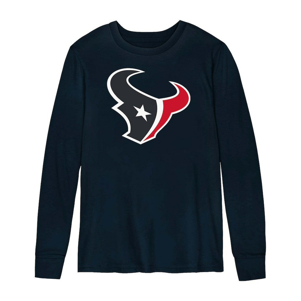 Houston Texans Preschool Primary Logo Long Sleeve T-Shirt Navy - NFL