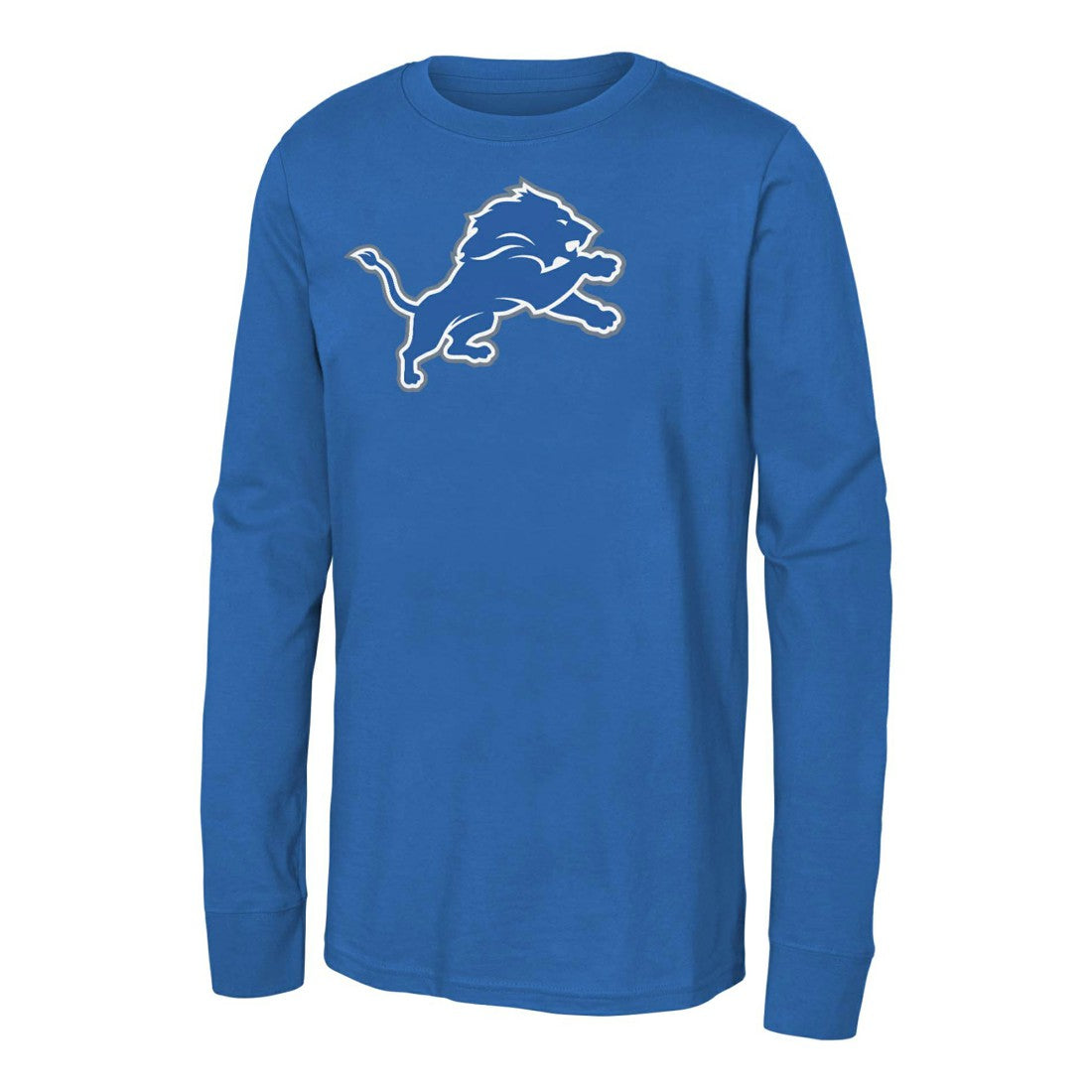 Detroit Lions Youth Primary Logo Long Sleeve T-Shirt Blue - NFL