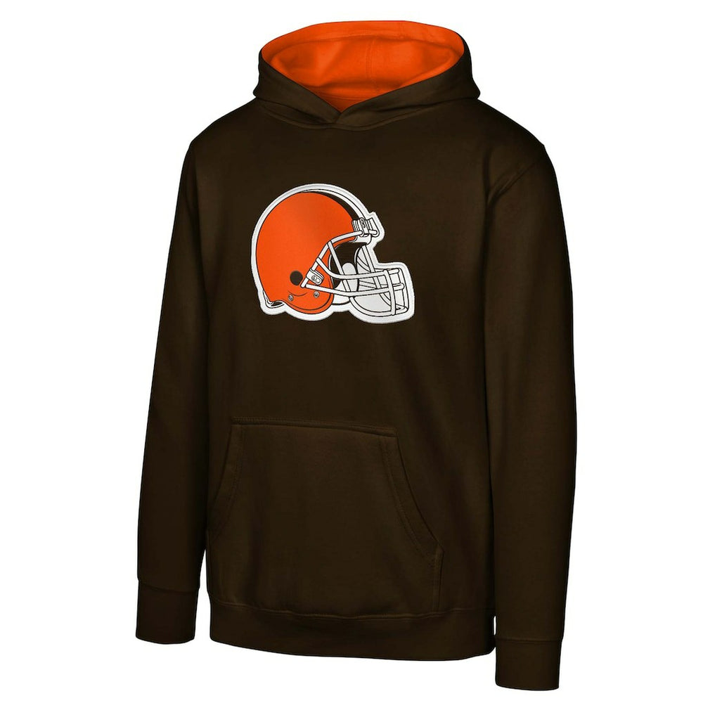 Cleveland Browns Youth Prime Pullover Hoodie Brown - NFL