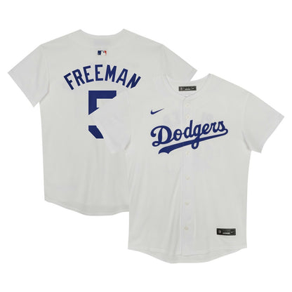 Freddie Freeman Los Angeles Dodgers Nike Preschool Home Game Jersey - White | MLB Jerseys
