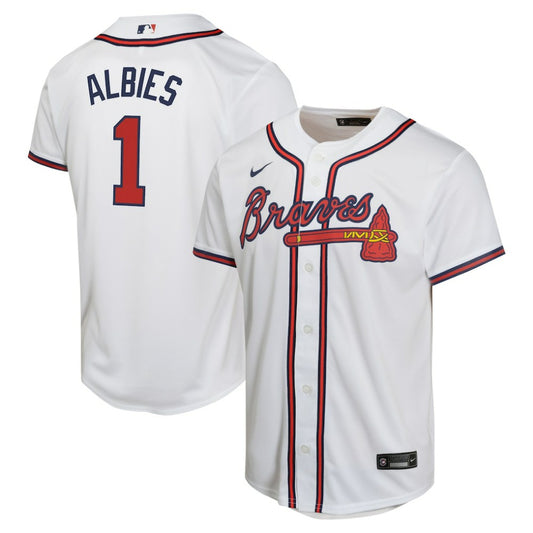 Ozzie Albies Atlanta Braves Nike Youth Home Game Player Jersey - White | MLB Jerseys