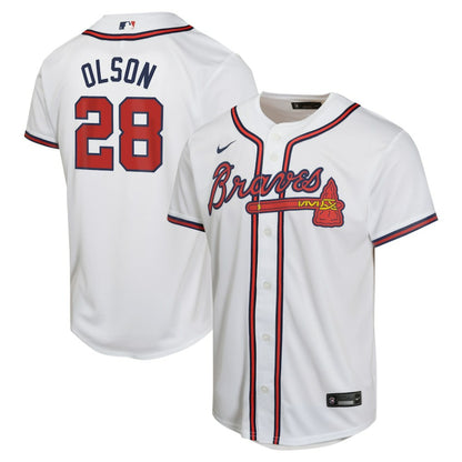 Matt Olson Atlanta Braves Nike Youth Home Game Player Jersey - White | MLB Jerseys