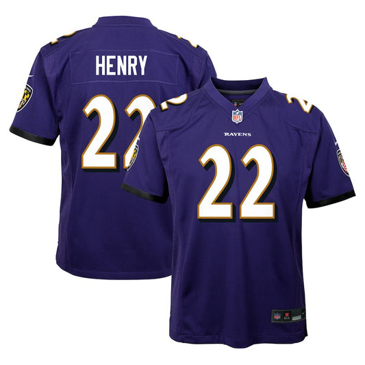 Derrick Henry Baltimore Ravens Youth Game Jersey - Purple | NFL Jerseys