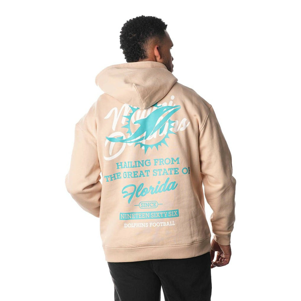 Miami Dolphins The Wild Collective Unisex Fleece Pullover Hoodie Cream - NFL