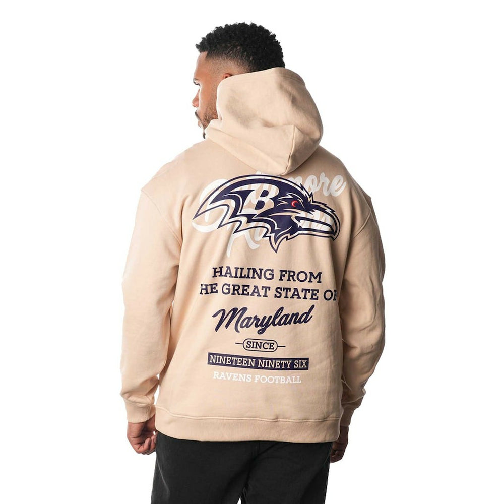 Baltimore Ravens The Wild Collective Unisex Fleece Pullover Hoodie Cream - NFL