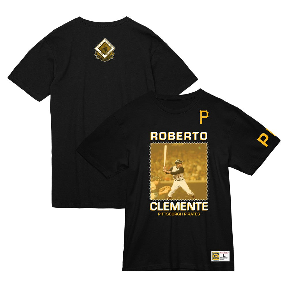 Roberto Clemente Pittsburgh Pirates Mitchell & Ness Cooperstown Collection Heavyweight Premium Player Vintage Logo T-Shirt Near Me